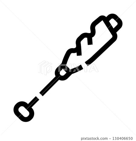 Crutch providing support for injury recovery icon Crutch providing support for injury recovery icon 138406650