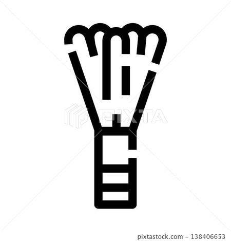 Makeup tool contouring brush line icon 138406653