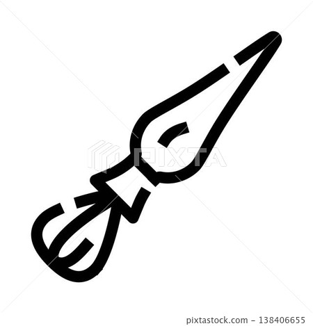 Pastry bag decorating icon vector outline style Pastry bag decorating icon vector outline style 138406655