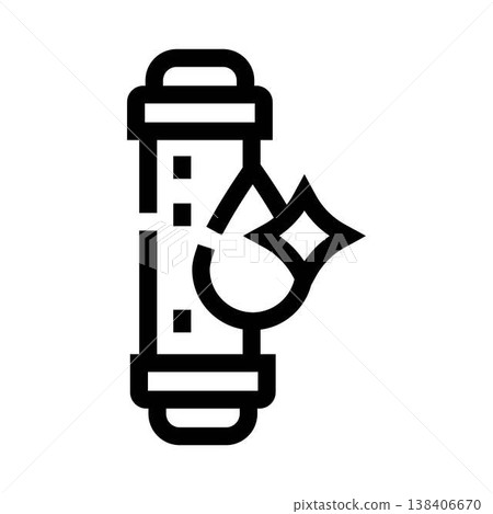 Water filter system purifying liquid drop icon Water filter system purifying liquid drop icon 138406670