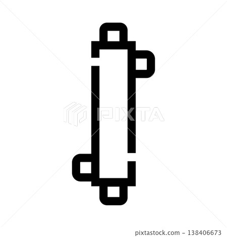Radiator heat exchanger equipment outline icon concept 138406673