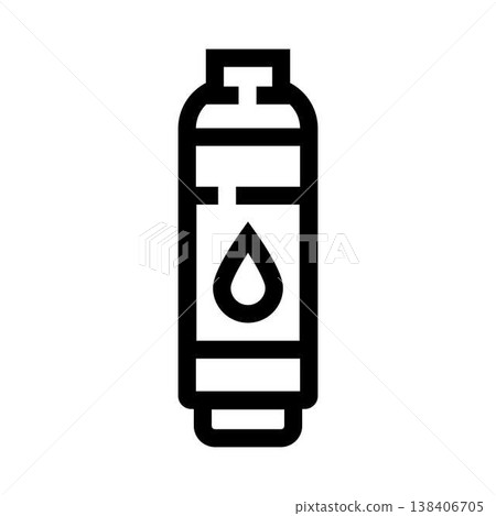 Printer ink cartridge refill line art icon Printer ink cartridge refill line art icon 138406705