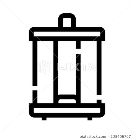 Industrial filter canister equipment line art icon 138406707