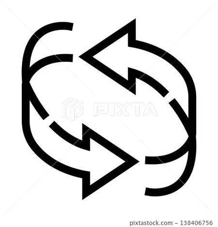 Refresh circulate arrows loop cycle icon 138406756