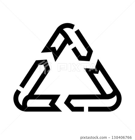 Recycling symbol indicating reuse and environmental conservation Recycling symbol indicating reuse and environmental conservation 138406766