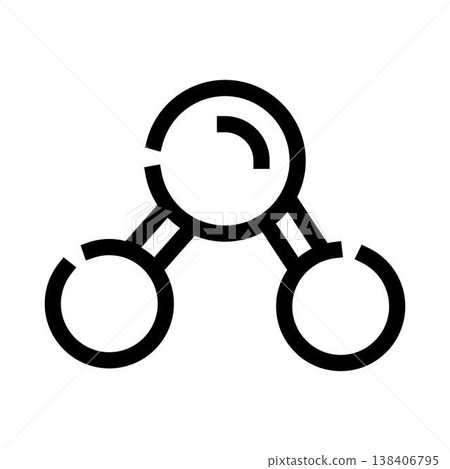 Molecular structure icon representing science education and research Molecular structure icon representing science education and research 138406795