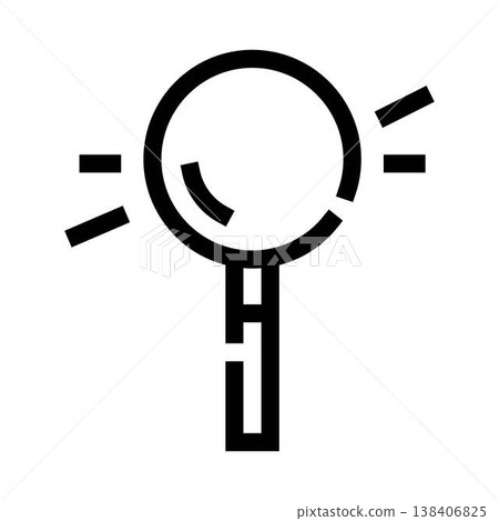 Magnifying glass finding information in discovery concept 138406825
