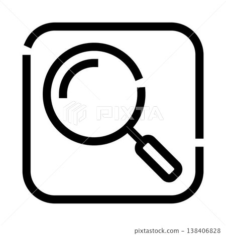 Magnifying glass search icon for information discovery 138406828
