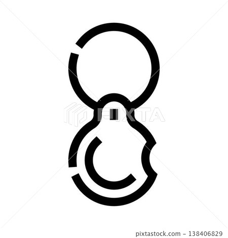 Bluetooth tracker key ring accessory line icon 138406829