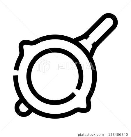Frying pan icon outline for cooking and kitchen Frying pan icon outline for cooking and kitchen 138406840