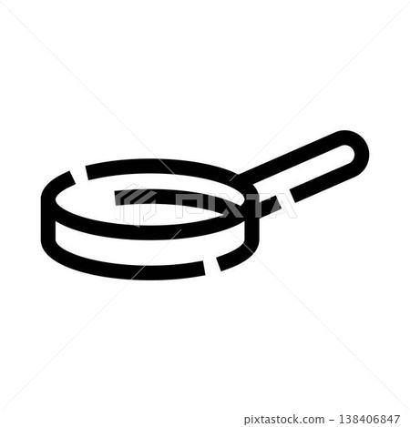 Frying pan kitchen utensil cooking food icon 138406847