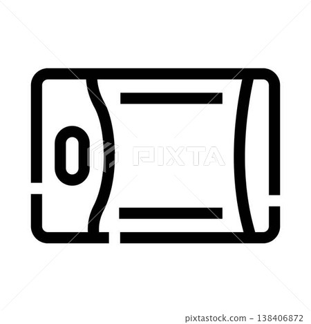 Cutting board kitchen utensil outline icon design Cutting board kitchen utensil outline icon design 138406872
