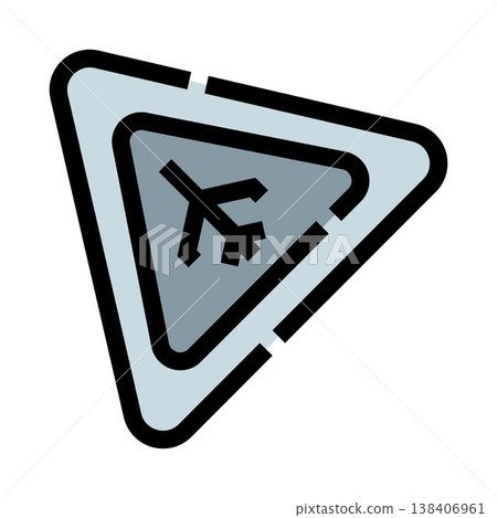 Airplane symbol indicating airport flight travel information Airplane symbol indicating airport flight travel information 138406961