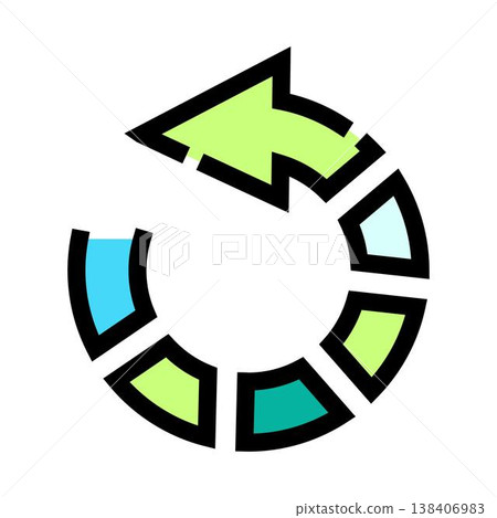 Circular arrow reloading icon for cycling process Circular arrow reloading icon for cycling process 138406983