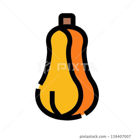 Butternut squash vegetable creating healthy food icon Butternut squash vegetable creating healthy food icon 138407007