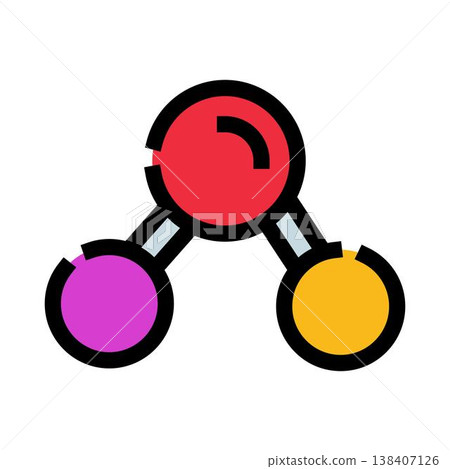 Molecular structure forming atom bond connection icon Molecular structure forming atom bond connection icon 138407126