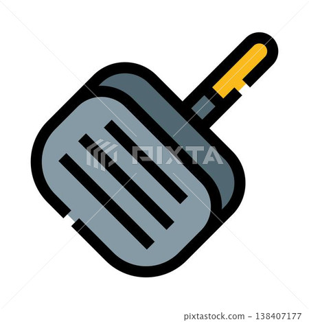 Spatula turning food while cooking or serving Spatula turning food while cooking or serving 138407177