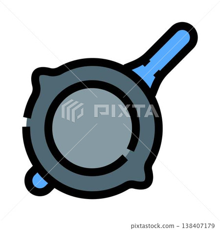 Cast iron frying pan cooking utensil icon 138407179