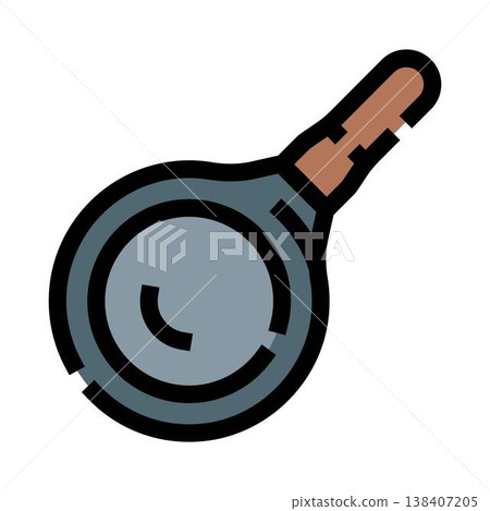 Frying pan kitchen utensil cooking icon illustration Frying pan kitchen utensil cooking icon illustration 138407205