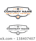 Professional modern emblem automotive logo with gear and wrench symbol 138407407