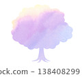 Tree illustration using analog watercolor texture 138408299