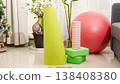 Acupuncture massage pillow with green white micro needles and magnets to improve blood circulation, medical device. Kuznetsov applicator close-up, alternative medicine. High quality photo 138408380