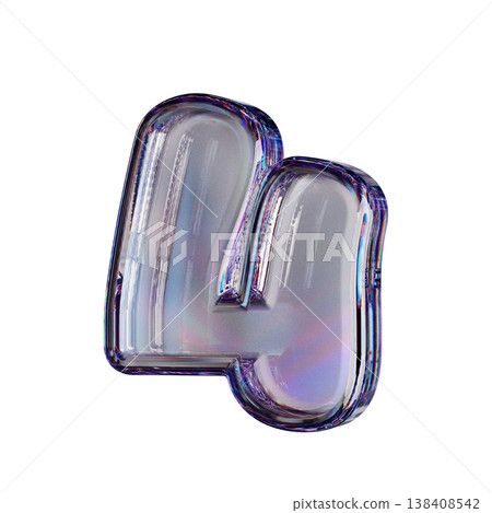 Crystal clear bubble font Number 4 FOUR 3D Crystal clear bubble font Number 4 FOUR 3D 138408542
