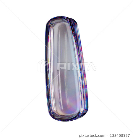 Crystal clear bubble font Letter I 3D Crystal clear bubble font Letter I 3D 138408557