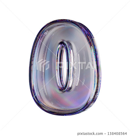 Crystal clear bubble font Letter O 3D Crystal clear bubble font Letter O 3D 138408564