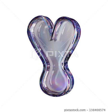 Crystal clear bubble font Letter Y 3D Crystal clear bubble font Letter Y 3D 138408574