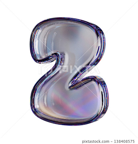 Crystal clear bubble font Letter Z 3D 138408575