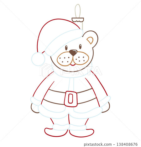 Minimalist Christmas ornament. Elegant winter decoration perfect for holiday cards 138408676