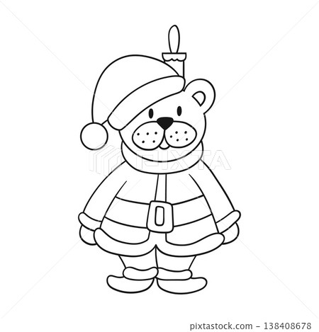 Minimalist Christmas ornament. Elegant winter decoration perfect for holiday cards 138408678