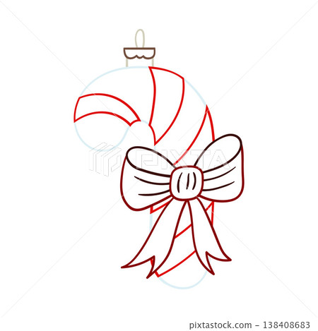 Minimalist Christmas ornament. Elegant winter decoration perfect for holiday cards Minimalist Christmas ornament. Elegant winter decoration perfect for holiday cards 138408683