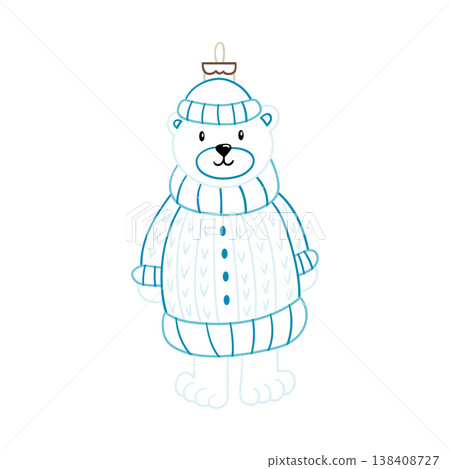 Minimalist Christmas ornament. Elegant winter decoration perfect for holiday cards 138408727