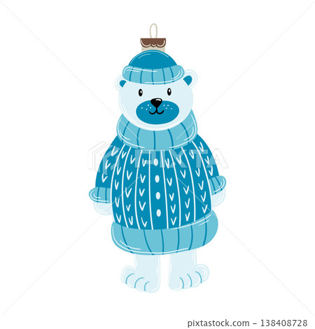Minimalist Christmas ornament. Elegant winter decoration perfect for holiday cards 138408728