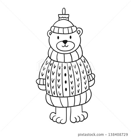 Minimalist Christmas ornament. Elegant winter decoration perfect for holiday cards 138408729