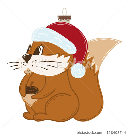 Minimalist Christmas ornament. Elegant winter decoration perfect for holiday cards Minimalist Christmas ornament. Elegant winter decoration perfect for holiday cards 138408744