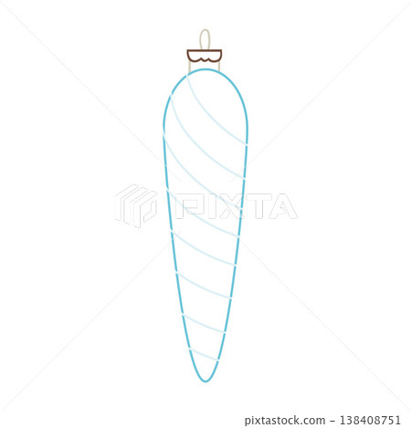 Minimalist Christmas ornament. Elegant winter decoration perfect for holiday cards 138408751