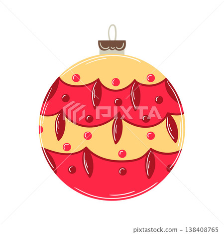 Minimalist Christmas ornament. Elegant winter decoration perfect for holiday cards Minimalist Christmas ornament. Elegant winter decoration perfect for holiday cards 138408765