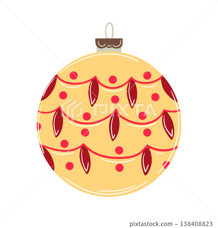 Minimalist Christmas ornament. Elegant winter decoration perfect for holiday cards 138408823