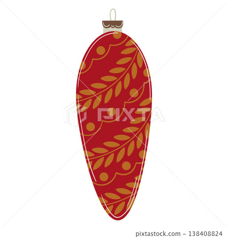 Minimalist Christmas ornament. Elegant winter decoration perfect for holiday cards 138408824