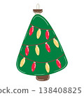Minimalist Christmas ornament. Elegant winter decoration perfect for holiday cards 138408825