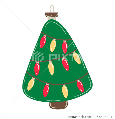Minimalist Christmas ornament. Elegant winter decoration perfect for holiday cards 138408825