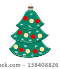 Minimalist Christmas ornament. Elegant winter decoration perfect for holiday cards 138408826