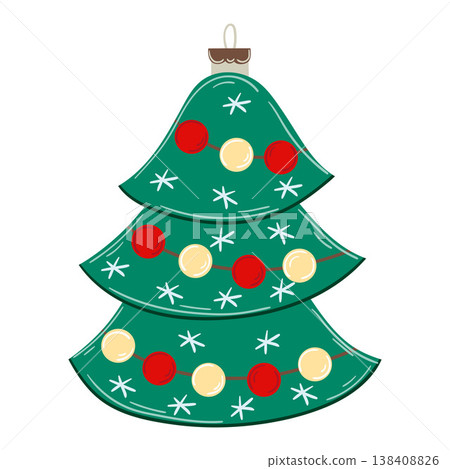 Minimalist Christmas ornament. Elegant winter decoration perfect for holiday cards 138408826