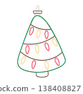 Minimalist Christmas ornament. Elegant winter decoration perfect for holiday cards 138408827