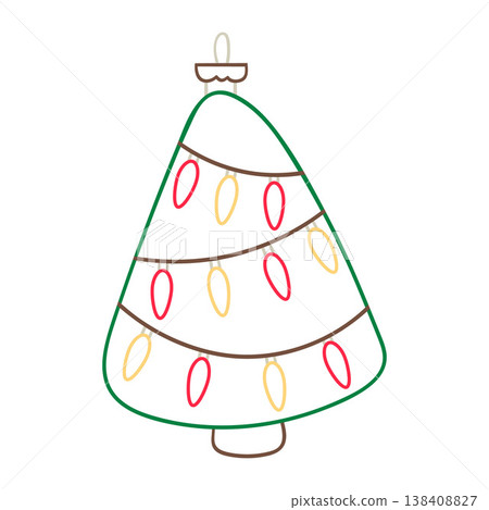 Minimalist Christmas ornament. Elegant winter decoration perfect for holiday cards 138408827