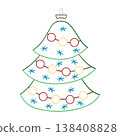 Minimalist Christmas ornament. Elegant winter decoration perfect for holiday cards 138408828