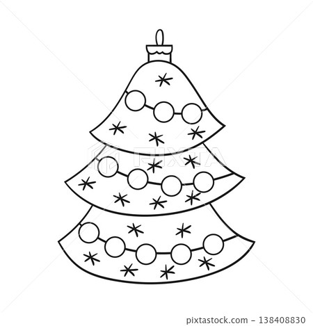 Minimalist Christmas ornament. Elegant winter decoration perfect for holiday cards 138408830